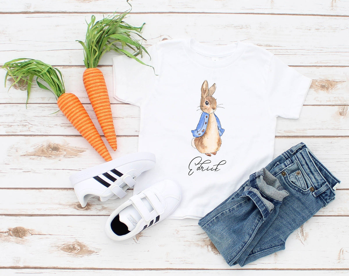Personalized Easter Kids Shirts - Easter Name Bunny Shirt for Kids - Easter Gift for Kids