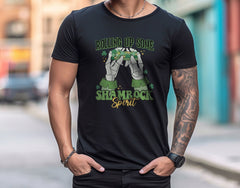 Funny St Patrick Shirt, Shamrock Spirit T-Shirt, Rolling Up Some Shamrock Spirit T-Shirt, St Patrick Party Shirt,  Gift for St Patrick