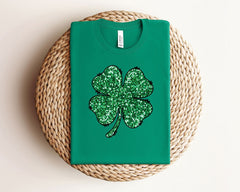 Four Leaf Clover Shirt,  St Patrick Day T-Shirt, Cute Clover Shirts, Irish Day Gifts, Shamrock T-Shirt, Unisex Shamrock Lucky T-Shirt