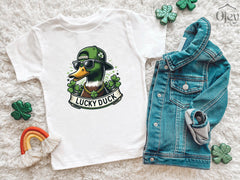 Lucky Duck Adult and Kids Shirts, Funny St Patrick Duck Shirt, Matching St Patrick T-Shirt, Lucky Shamrock Shirt, St Pattys Gift, Unisex Tee