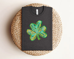 Four Leaf Clover T-Shirt, St. Patrick Day T-Shirt, Shamrock Tee,  St. Patrick Gift, Irish T-Shirts, Gift for Irish