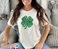 Four Leaf Clover Shirt,  St Patrick Day T-Shirt, Cute Clover Shirts, Irish Day Gifts, Shamrock T-Shirt, Unisex Shamrock Lucky T-Shirt