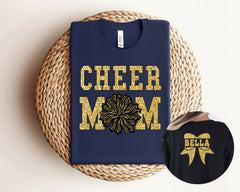 Custom Cheer Mom Shirt -  Cheer Spirit Shirt - Cheer Mom Shirt - Cheer Mom Gift - Custom Cheer Name Shirt - This Shirt Design is Not Glitter