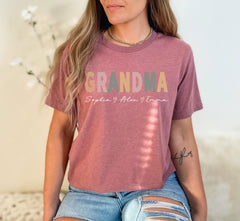 Personalized Grandma Shirt with Grandkids Names - Mother's Day Gift - Custom Grandma Shirt - Gift for Grandma - Mother's Day Shirt