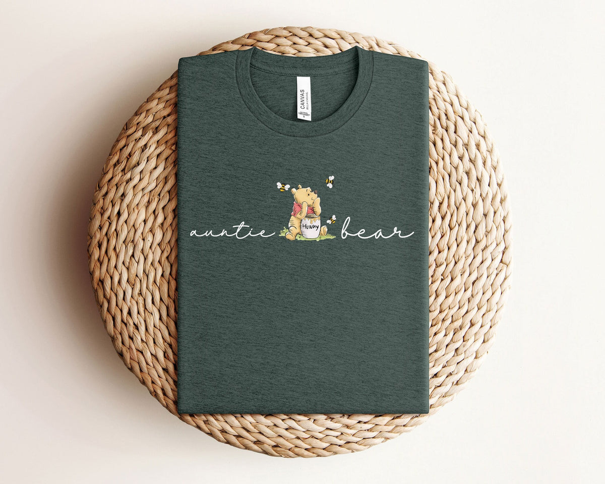 Auntie Bear T-Shirt - Auntie Shirt - Mother's Day Gift - New Aunt Shirt - Baby Reveal T-Shirt - Auntie Gift- Baby Announcement Shirt