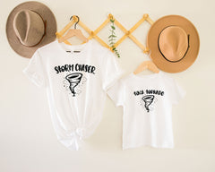 Matching Mom and Me Shirts - Storm Chaser - Tiny Tornado Shirt - Mom and Mini Shirts - Mother's Day Gift - Funny Mom Life Shirts