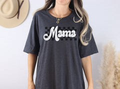 Retro Mama Shirt, Checkered Mama Shirt, Trendy Mom T-Shirts, Mother's Day Gift, Motherhood Shirt, Mom Gift, Cool Mom Shirts