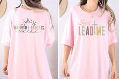 Spirit Lead Me Where My Trust is Without Borders, Christian Shirt,  Religious T-Shirts, Christian Apparel, Bible Verse Tee, Christian Gifts