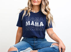 Retro Groovy Mama Shirt, Mother's Day Shirt, Gift for Mom, Cool Mom T-Shirts, Trendy Mama Shirts, Cute Mom T-Shirts