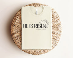He is Risen Shirt, Easter Sunday T-Shirt, Easter Day Shirt, Religious Gifts, Christian Apparel, Bible Verse Shirt, Christian Easter Gift