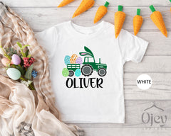Easter Boy Shirts, Custom Easter Shirt, Tractor Easter Shirt, Eggs-Cavator Shirt, Boys Easter Gift
