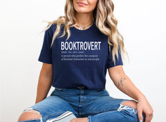 Booktrovert Definition T-shirt - Minimalist Reader Gift - Book Lovers Shirt - Introverted Reader Gift -  Bookish Shirts - Book Club Tee
