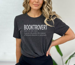 Booktrovert Definition T-shirt - Minimalist Reader Gift - Book Lovers Shirt - Introverted Reader Gift -  Bookish Shirts - Book Club Tee