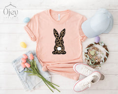 Easter Leopard Bunny Shirt - Easter Bunny T-Shirts - Kids & Adults Easter Shirts - Easter Gifts - Leopard Rabbit Shirt