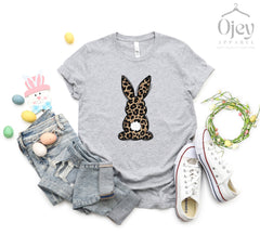 Easter Leopard Bunny Shirt - Easter Bunny T-Shirts - Kids & Adults Easter Shirts - Easter Gifts - Leopard Rabbit Shirt