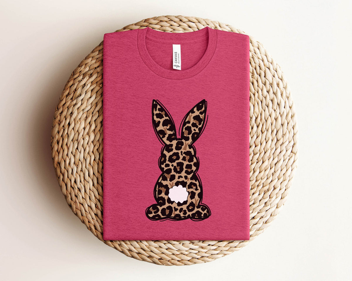 Easter Leopard Bunny Shirt - Easter Bunny T-Shirts - Kids & Adults Easter Shirts - Easter Gifts - Leopard Rabbit Shirt