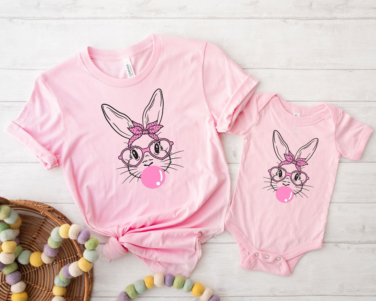 Girls Easter Bunny Shirts - Matching Easter Shirts - Easter Mom and Me Outfit - Toddler Bunny Easter T-Shirts - Easter Gift for Mom & Baby