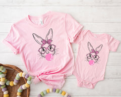 Girls Easter Bunny Shirts - Matching Easter Shirts - Easter Mom and Me Outfit - Toddler Bunny Easter T-Shirts - Easter Gift for Mom & Baby