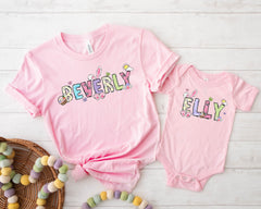 Personalized Easter Name Shirts - Matching Easter Shirts - Kids Toddler Easter Shirts - Kids Name Easter T-Shirts - Easter Gift for Kids