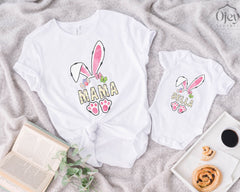 Mama Mini Easter Shirts - Custom Easter Bunny Shirts - Easter Name Shirts - Mama Bunny Shirt - Baby Bunny Easter - Easter Gift for Mom