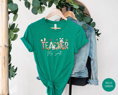 Teacher Easter Shirts - Custom Teacher Easter Shirt - Easter Day Shirt for Teachers - Easter Teacher Gift - Personalized Easter Teacher Tee