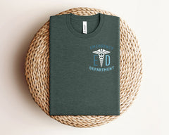 Emergency Department T-Shirt - ED ER Pocket Shirt - Nurse Graduation Gift - Emergency Room T-Shirt - ER Team Gift - Nurse Week Gift
