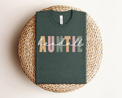 Personalized Auntie T-Shirt - Gift for Auntie - Custom Gift for Aunt - Pregnancy Announcement Aunt Revel Shirt - Custom Auntie Shirts