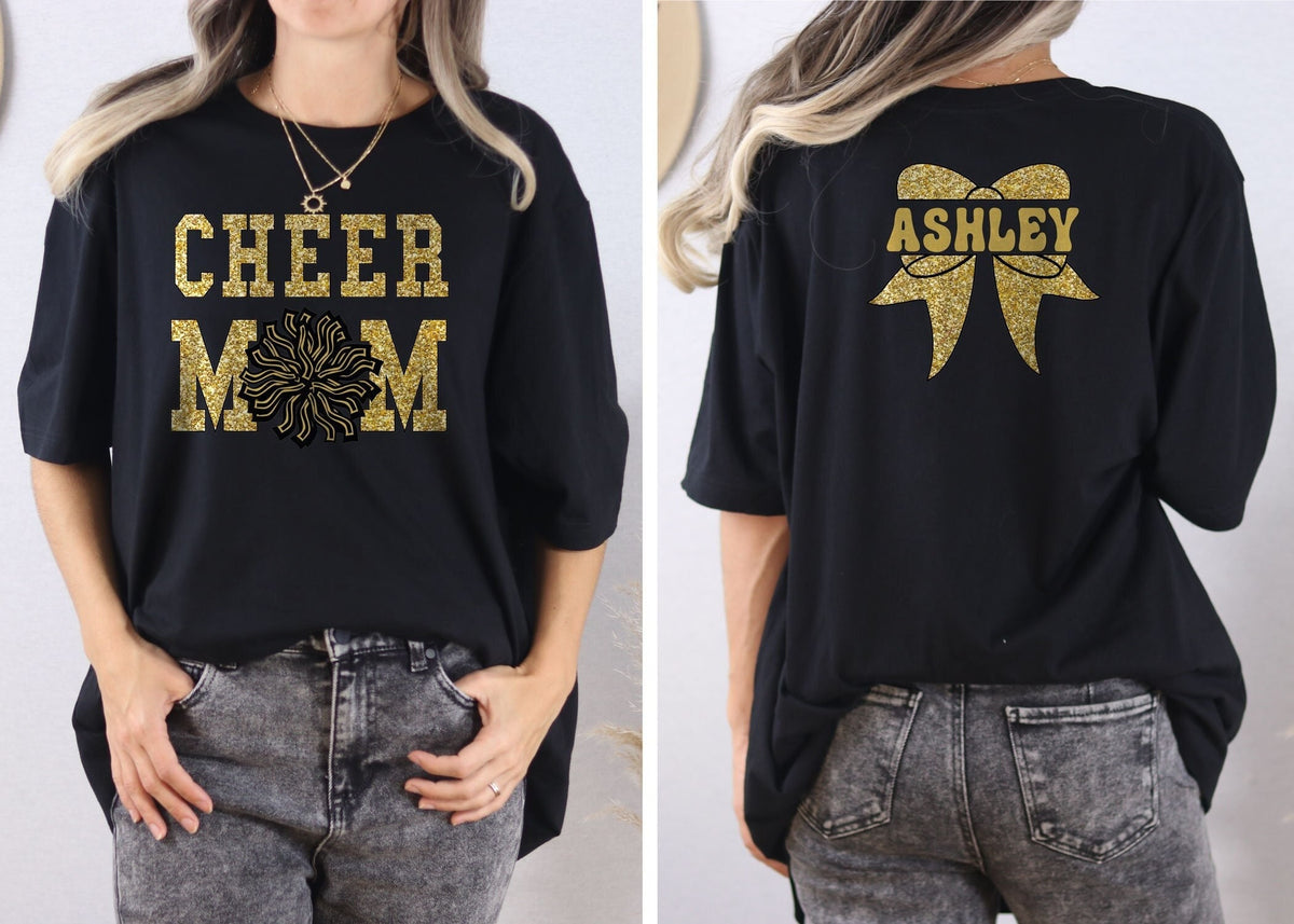 Custom Cheer Mom Shirt -  Cheer Spirit Shirt - Cheer Mom Shirt - Cheer Mom Gift - Custom Cheer Name Shirt - This Shirt Design is Not Glitter