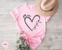 Personalized Shirt for Grandma - Mother's Day Gift - Grandma Shirt with Grandkids Names - Gift for Nana - Mimi T-Shirt - Gift for Mimi