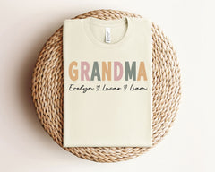 Personalized Grandma Shirt with Grandkids Names - Mother's Day Gift - Custom Grandma Shirt - Gift for Grandma - Mother's Day Shirt