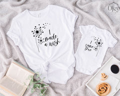 I Made a Wish Shirt - I Came True - First Time Mom Shirts - Matching Mom and Baby Shirt Baby Bodysuit - Mother's Day Gift - Mother's Day
