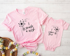 I Made a Wish Shirt - I Came True - First Time Mom Shirts - Matching Mom and Baby Shirt Baby Bodysuit - Mother's Day Gift - Mother's Day