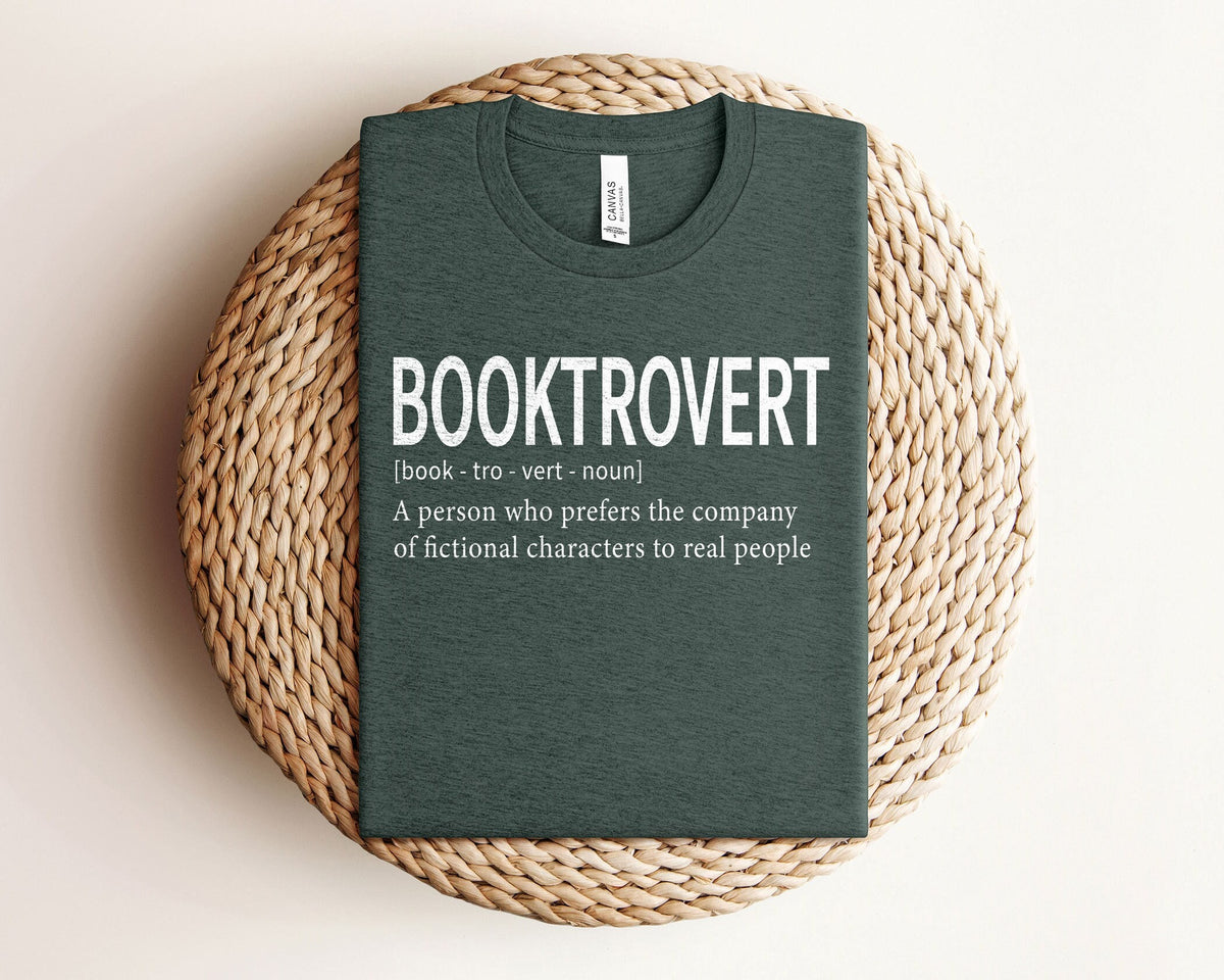 Booktrovert Definition T-shirt - Minimalist Reader Gift - Book Lovers Shirt - Introverted Reader Gift -  Bookish Shirts - Book Club Tee