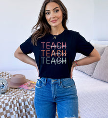 Teach Compassion Kindness Confidence T-Shirt - Inspirational Teacher Tee - Teacher Appreciation Gift - Teacher Life Shirt - Back To School