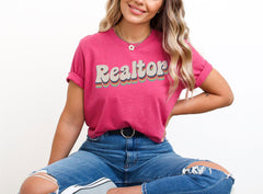 Retro Realtor T-Shirt - Vintage Real Estate Shirt - Estate Agent Tee - House Dealer Gift - Property Agent Gift - Home Seller T-Shirt