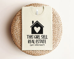 This Girl Sells Real Estate T-Shirt - Real Estate Shirt - Realtor Life Tee - Ladies Realtor Gift - Property Agent Gift - Real Estate Agent