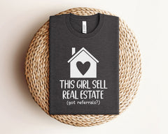 This Girl Sells Real Estate T-Shirt - Real Estate Shirt - Realtor Life Tee - Ladies Realtor Gift - Property Agent Gift - Real Estate Agent