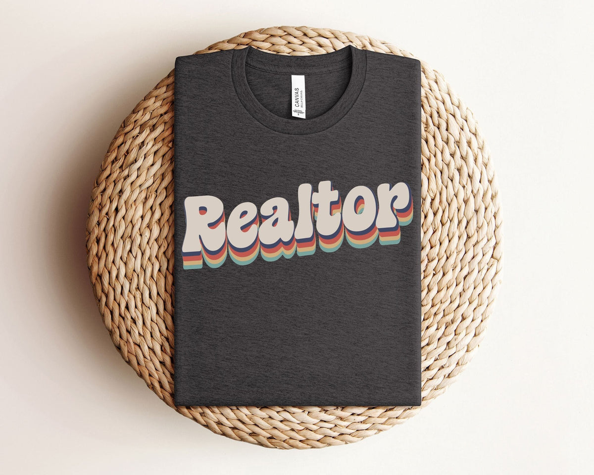 Retro Realtor T-Shirt - Vintage Real Estate Shirt - Estate Agent Tee - House Dealer Gift - Property Agent Gift - Home Seller T-Shirt