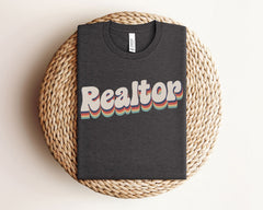 Retro Realtor T-Shirt - Vintage Real Estate Shirt - Estate Agent Tee - House Dealer Gift - Property Agent Gift - Home Seller T-Shirt