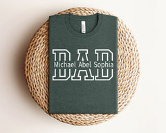 Dad Shirt with Kids Names - Custom Dad T-Shirt - Father's Day Gift - Personalized Dad Shirts - New Dad Shirt - Birthday Gift for Dad