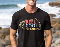Reel Cool Grandpa Shirt - Funny Fishing Shirt for Grandpa - Father's Day Gift - Grandpa Fishing Shirt - Fisherman Grandpa T-Shirt
