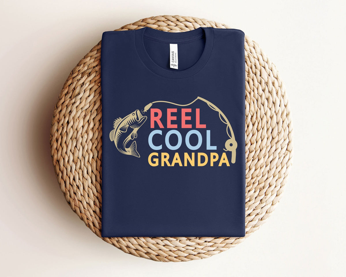 Reel Cool Grandpa Shirt - Funny Fishing Shirt for Grandpa - Father's Day Gift - Grandpa Fishing Shirt - Fisherman Grandpa T-Shirt
