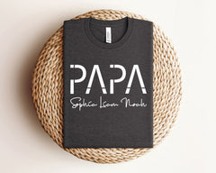 Custom Papa Shirt - Papa T-Shirt with Kids Names - Father's Day Gift - Personalized Papa Shirt - Gift for Dad - New Dad Tee - New Dad Gift