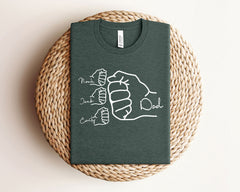 Custom Dad Shirt with Kids Names - Personalized Father's Day Shirt - Father's Day Gift - Dad Kids Names T-Shirt - Custom Grandpa Shirt