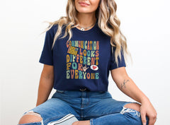 Communication Looks Different For Everyone T-Shirt - Diverse Communication Gift - Speech Therapy Shirt - AAC Speech SLPA Tee - Teacher Gift