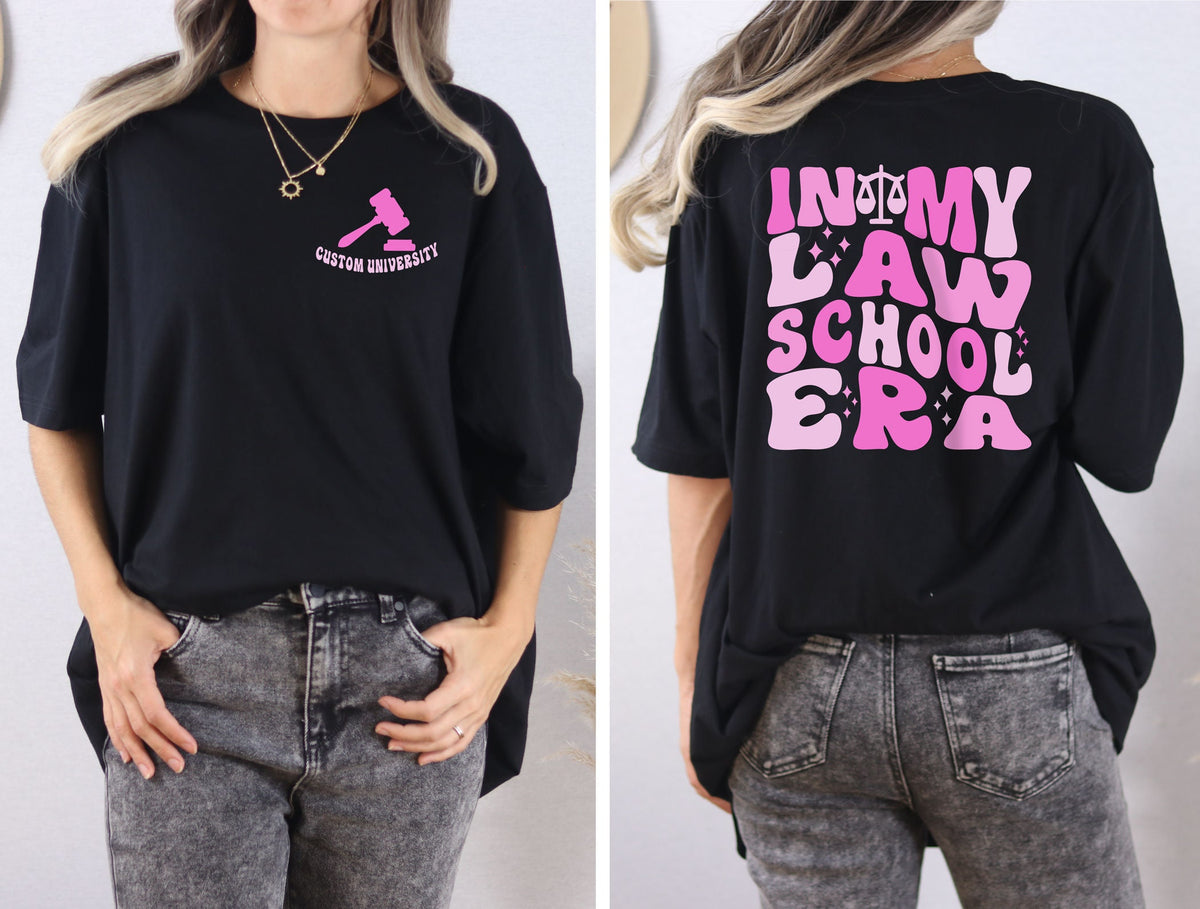 Custom In My Law School Era T-Shirt - Personalized Law Student Shirt - Future Lawyer Tee -  Law School Gift - Graduation Gift - Lawyer Life