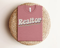 Retro Realtor T-Shirt - Vintage Real Estate Shirt - Estate Agent Tee - House Dealer Gift - Property Agent Gift - Home Seller T-Shirt