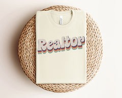 Retro Realtor T-Shirt - Vintage Real Estate Shirt - Estate Agent Tee - House Dealer Gift - Property Agent Gift - Home Seller T-Shirt