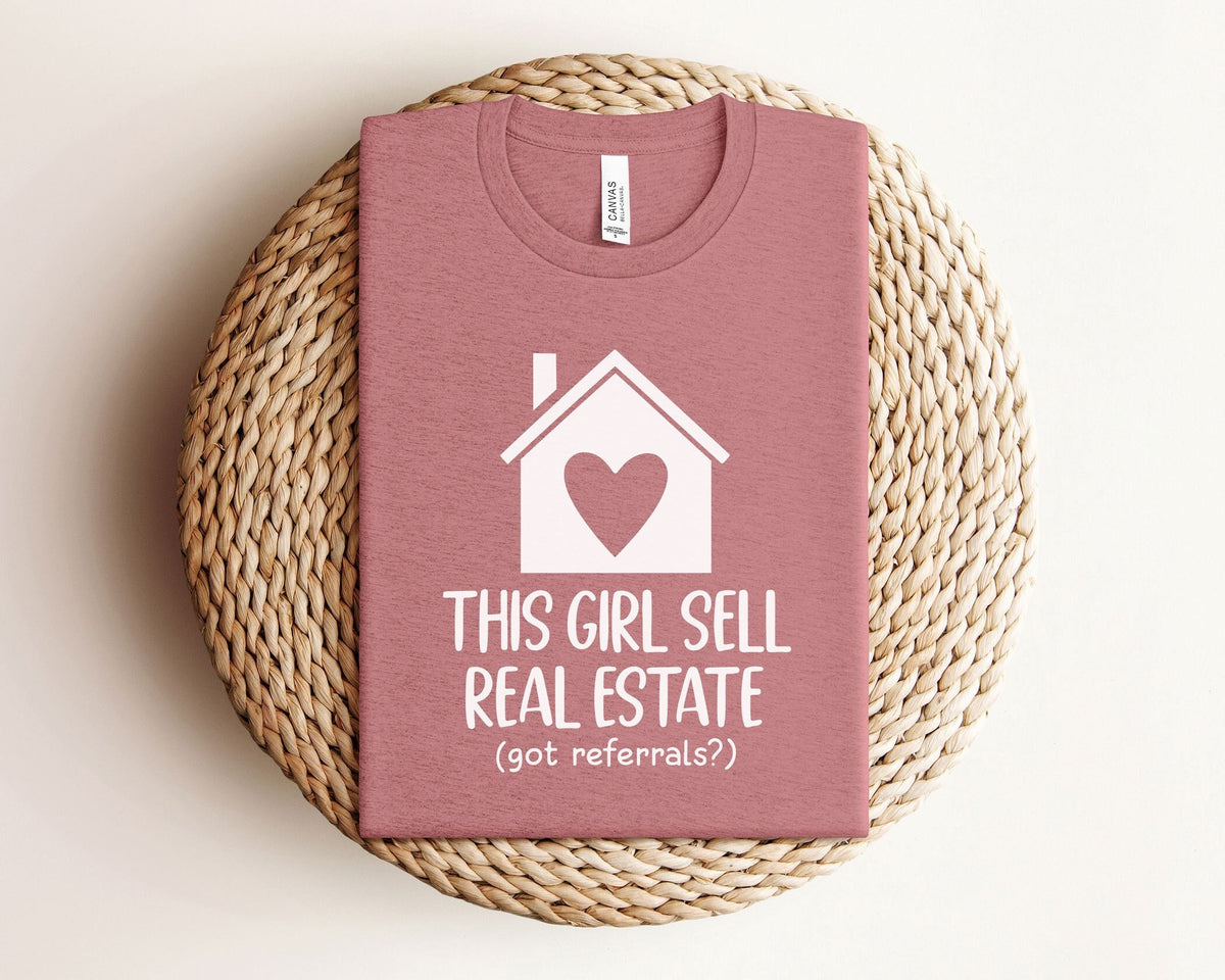 This Girl Sells Real Estate T-Shirt - Real Estate Shirt - Realtor Life Tee - Ladies Realtor Gift - Property Agent Gift - Real Estate Agent