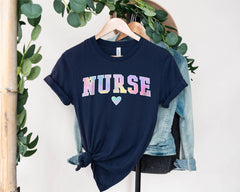 Watercolor Nurse Shirt - Retro Nurse Tee - Nurse Life Shirt -Heart Nurse T-Shirt  - Nurse Week Shirt- School Nurse T-Shirt - Gift for Nurse